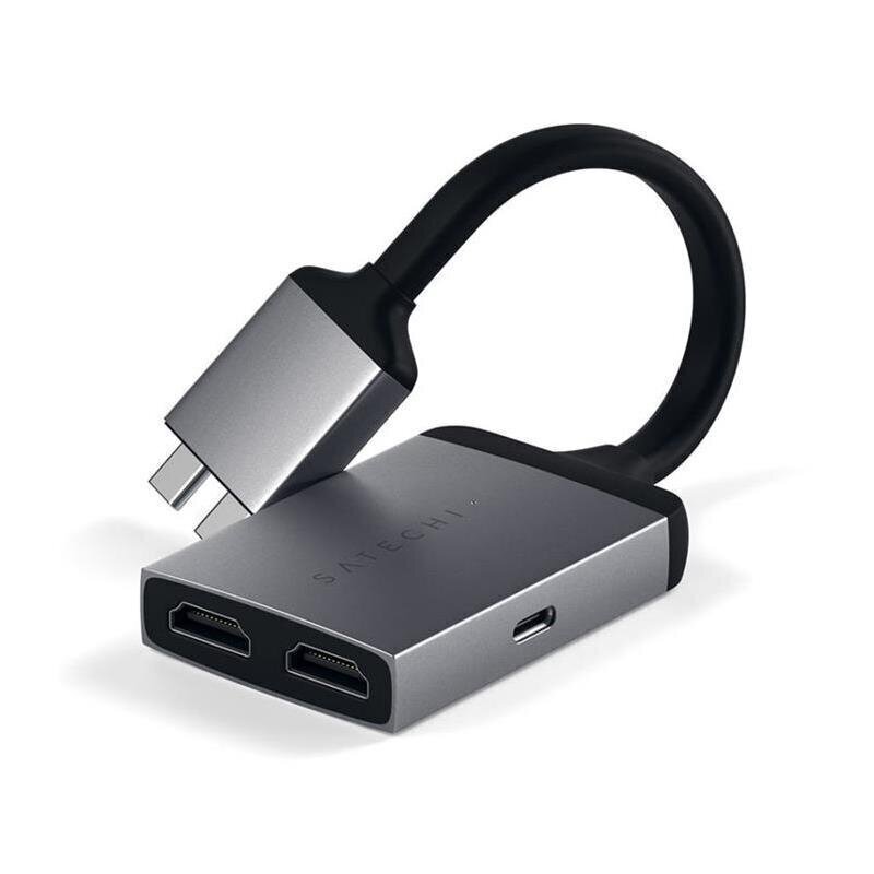 USB-C jagaja Satechi 2x HDMI цена и информация | USB adapterid ja jagajad | hansapost.ee