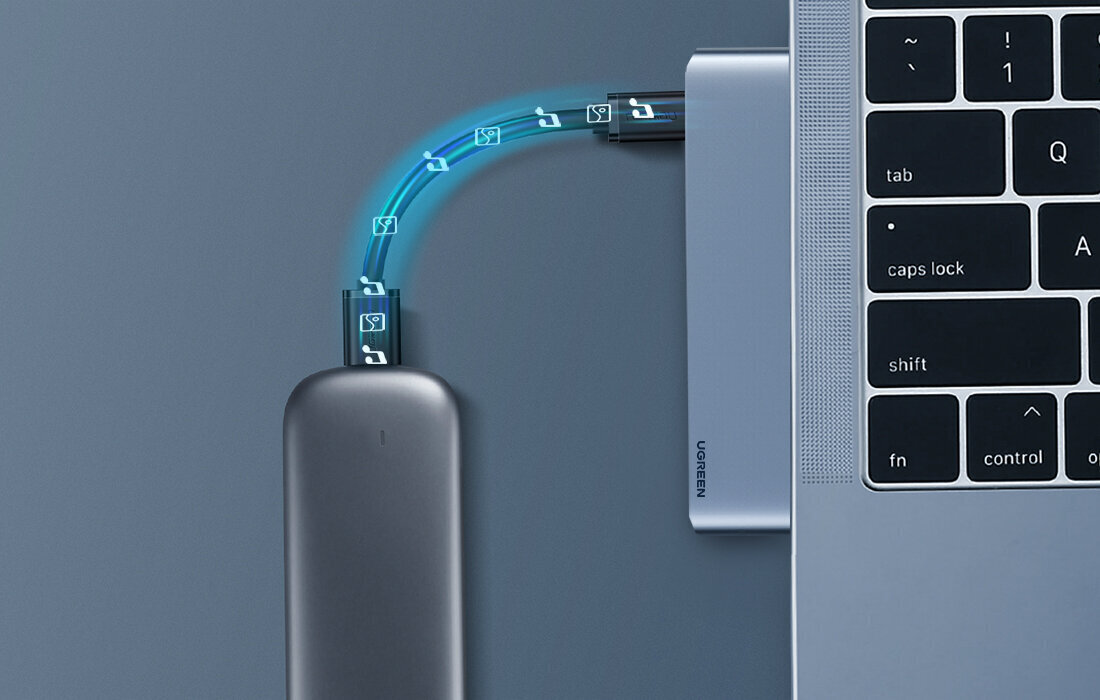 Rummu 6-ühes UGREEN CM380 USB-C jaotur MacBook Air / Pro jaoks, hall цена и информация | USB adapterid ja jagajad | hansapost.ee