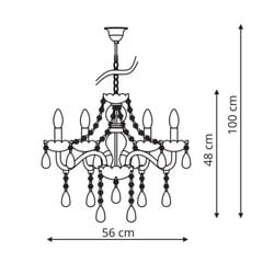 Light Prestige подвесной светильник Cristallo 5 цена и информация | Потолочный светильник Home ESPRIT Белый Коричневый Деревянный Металл 25 W 40 x 40 x 70 cm | hansapost.ee