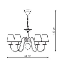 Light Prestige подвесной светильник Verona 6 цена и информация | Потолочный светильник Home ESPRIT Белый Коричневый Деревянный Металл 25 W 40 x 40 x 70 cm | hansapost.ee