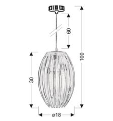 Candellux подвесной светильник Abuko цена и информация | Потолочный светильник, 38 x 38 x 24 см | hansapost.ee