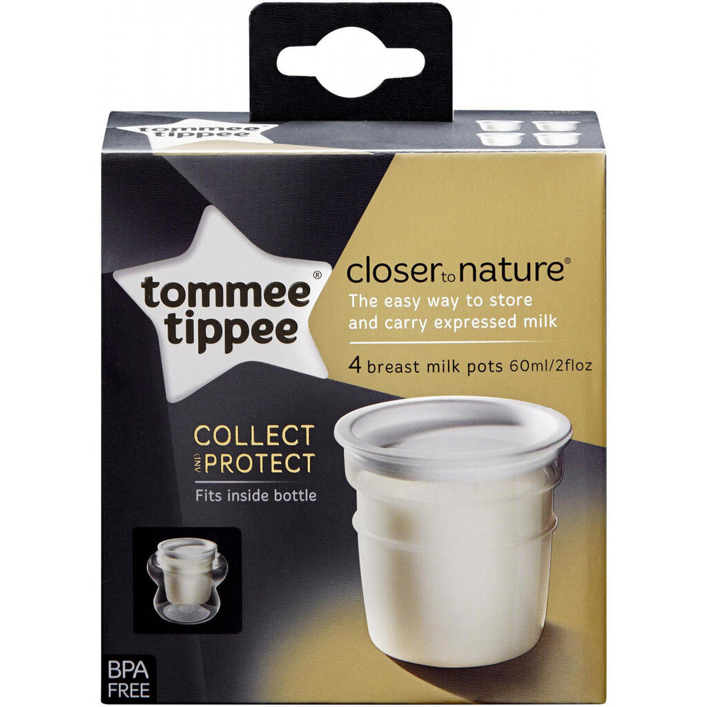 Tommee Tippee piimasäilitusanumad 4tk 42301041 цена и информация | Laste taldrikud, kausid ja söögiriistad | hansapost.ee