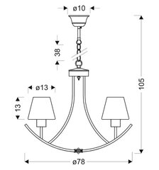 Rippvalgusti Candellux Londyn 3 цена и информация | Люстры | hansapost.ee