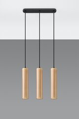 Sollux подвесной светильник Lino 3 Wood цена и информация | Люстры | hansapost.ee