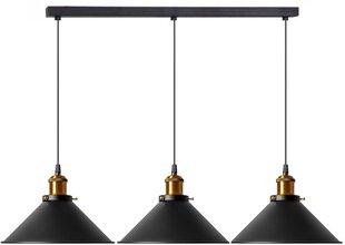 Rippvalgusti Porto 3CP, Black цена и информация | Потолочный светильник, 38 x 38 x 24 см | hansapost.ee