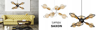 Emibig подвесной светильник Saxon 4 Black цена и информация | Потолочный светильник, 38 x 38 x 24 см | hansapost.ee