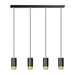 Emibig lamp Fumiko 4 Black Gold hind ja info | Rippvalgustid | hansapost.ee