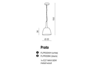 Azzardo светильник Prato AZ1333 цена и информация | Потолочный светильник, 38 x 38 x 24 см | hansapost.ee