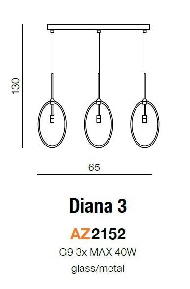 Azzardo rippvalgusti Diana 3 AZ2152 цена и информация | Rippvalgustid | hansapost.ee