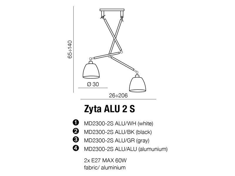 Azzardo valgustiraam Zyta AZ2301 hind ja info | Rippvalgustid | hansapost.ee