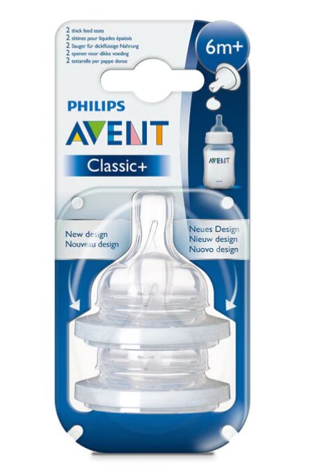 Luttipudeli lutt Philips Avent Classic+ SCF636/27, alates 6+ kuud, 2 tk. hind ja info | Lutipudelid ja tarvikud | hansapost.ee