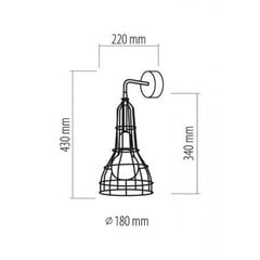 Seinavalgusti TK Lighting Long Black цена и информация | Настенный светильник Конусы | hansapost.ee