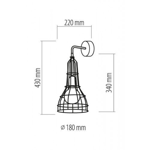 Seinavalgusti TK Lighting Long Black hind ja info | Seinavalgustid | hansapost.ee