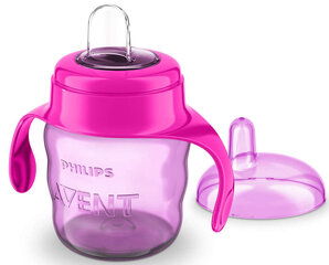 Laste pudel silikoonist tilaga Philips Avent Premium SCF551/03 200 ml 6+ kuud, roosa hind ja info | Lutipudelid ja tarvikud | hansapost.ee