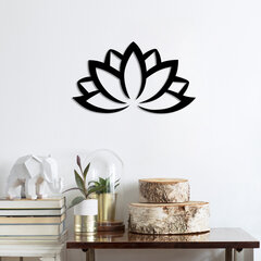 Metallist seinakaunistus Lotus Flower 2, 60x35 cm hind ja info | Sisustuselemendid | hansapost.ee