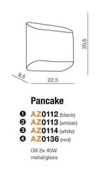 Azzardo seinalamp Pancake Orange hind ja info | Seinavalgustid | hansapost.ee