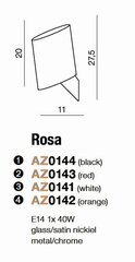 Seinalamp Azzardo Rosa Black hind ja info | Seinavalgustid | hansapost.ee