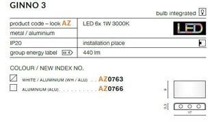 Azzardo seinavalgusti Ginno 3 hind ja info | Seinavalgustid | hansapost.ee