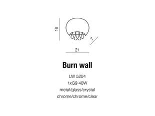 Azzardo seinavalgusti Burn Chrome hind ja info | Seinavalgustid | hansapost.ee