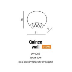 Azzardo seinavalgusti Quince hind ja info | Seinavalgustid | hansapost.ee