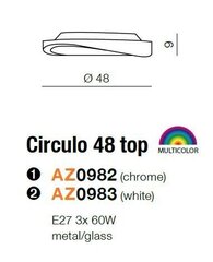 Azzardo seinavalgusti Circulo 48 Top White hind ja info | Seinavalgustid | hansapost.ee