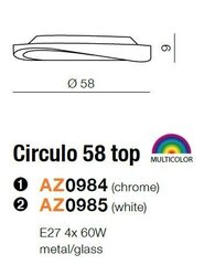 Azzardo seinavalgusti Circulo 58 Top White hind ja info | Seinavalgustid | hansapost.ee