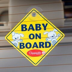 Hoiatusmärk Baby on Board Clippasafe, 1 tk hind ja info | Clippasafe Turvatoolid ja lisavarustus | hansapost.ee