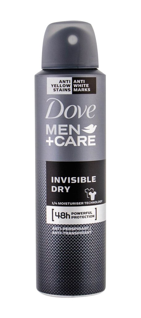Pihustatad deodorant Dove Men + Care 48h Invisible Dry meestele 150 ml цена и информация | Deodorandid | hansapost.ee