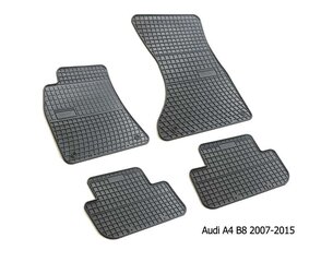  Резиновые коврики AUDI A4 - B8 2007-2015 /4pc, 0728 цена и информация | Модельные резиновые коврики | hansapost.ee