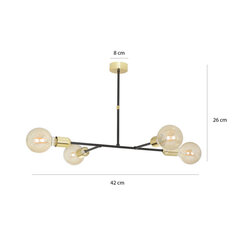 Emibig подвесной светильник Juka 4 Black цена и информация | Потолочный светильник, 38 x 38 x 24 см | hansapost.ee