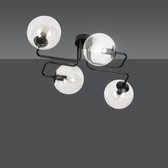 Emibig потолочный светильник Brendi 4 Black/Transparent цена и информация | Потолочные светильники | hansapost.ee