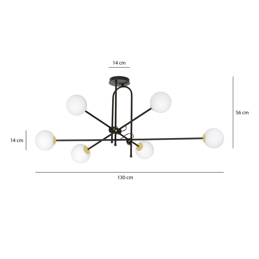 Emibig lamp Diarf 6 White Gold hind ja info | Rippvalgustid | hansapost.ee