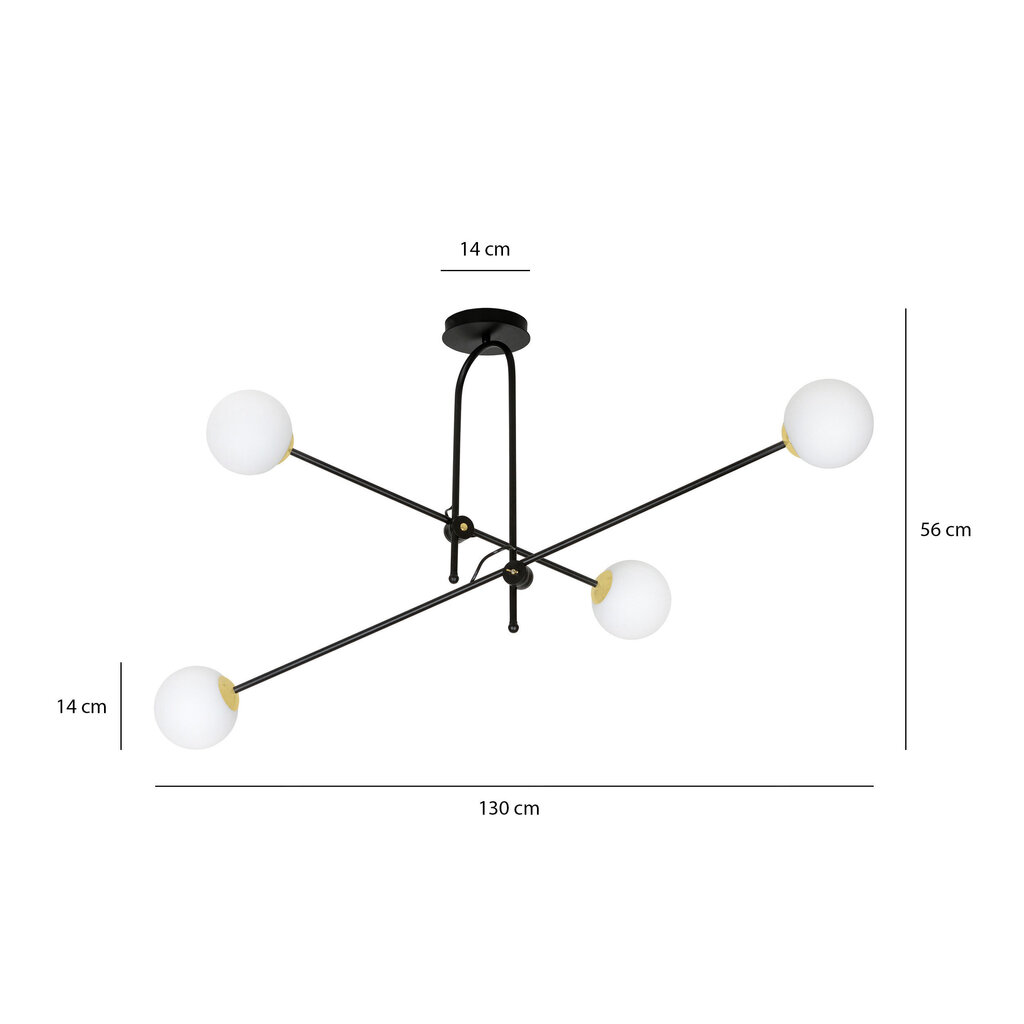 Emibig lamp Diarf 4 White Gold hind ja info | Rippvalgustid | hansapost.ee
