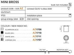 Azzardo потолочный светильник AZ1756 Mini Bross цена и информация | Потолочные светильники | hansapost.ee