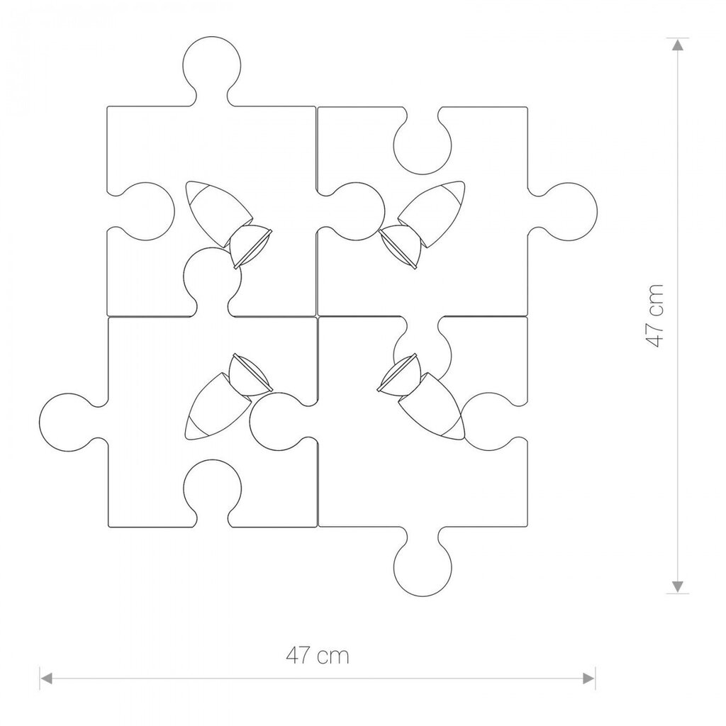 Nowodvorski Lighting laevalgusti Puzzle Gray IV 9728 цена и информация | Laelambid | hansapost.ee