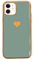 Силиконовый чехол Fusion Heart Case для Apple iPhone 11 Pro, зеленый цена и информация | Чехлы для телефонов | hansapost.ee