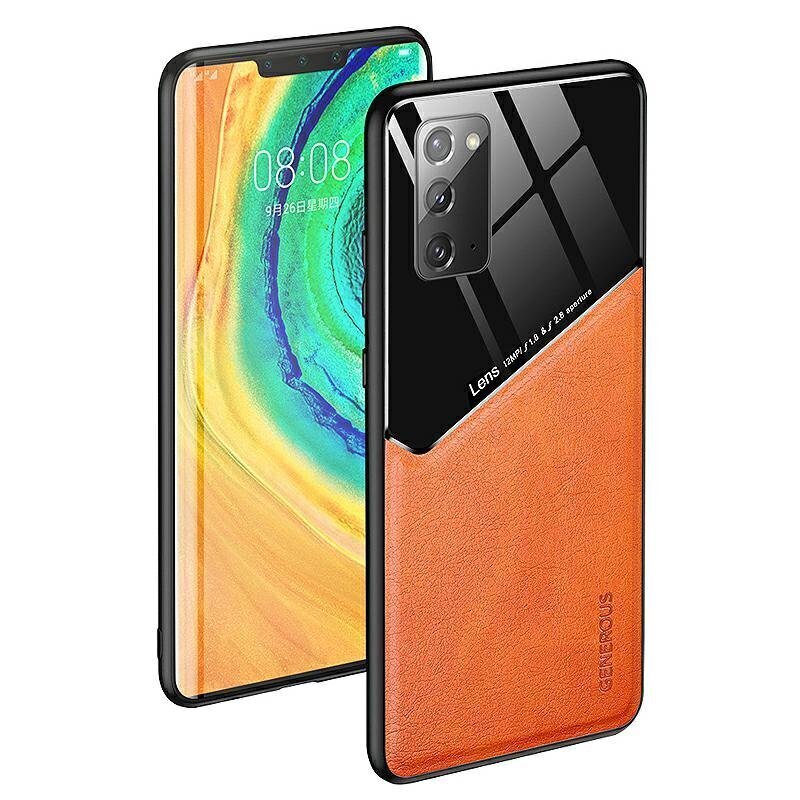 Mocco Lens Leather Back Case for Samsung Galaxy A42 5G Orange цена и информация | Telefonide kaitsekaaned ja -ümbrised | hansapost.ee