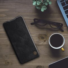Оригинальный кожаный чехол Nillkin Qin для Xiaomi Redmi Note 10 Pro, черный цена и информация | Чехлы для телефонов | hansapost.ee