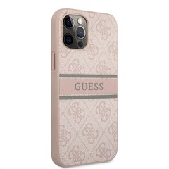 GUHCP12M4GDPI Guess PU 4G Printed Stripe Case for iPhone 12/12 Pro Pink цена и информация | Чехлы для телефонов | hansapost.ee