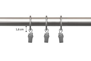 Double metal curtain rod 16 mm + 16 mm SPECJAL, 400 cm, silver цена и информация | Карнизы | hansapost.ee