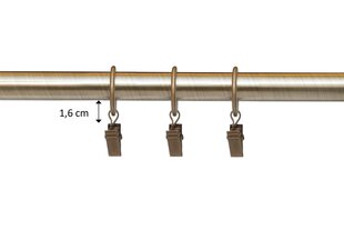 Double metal curtain rod 16 mm + 16 mm ELIZA, 300 cm, antique price and information | Kardinapuud | hansapost.ee