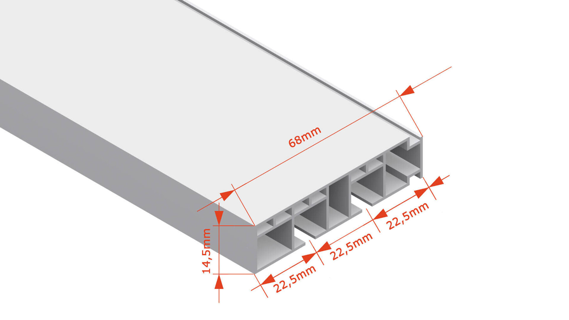 Laekarniis kahekordne PVC rööbas klambritega, 200 cm hind ja info | Kardinapuud | hansapost.ee