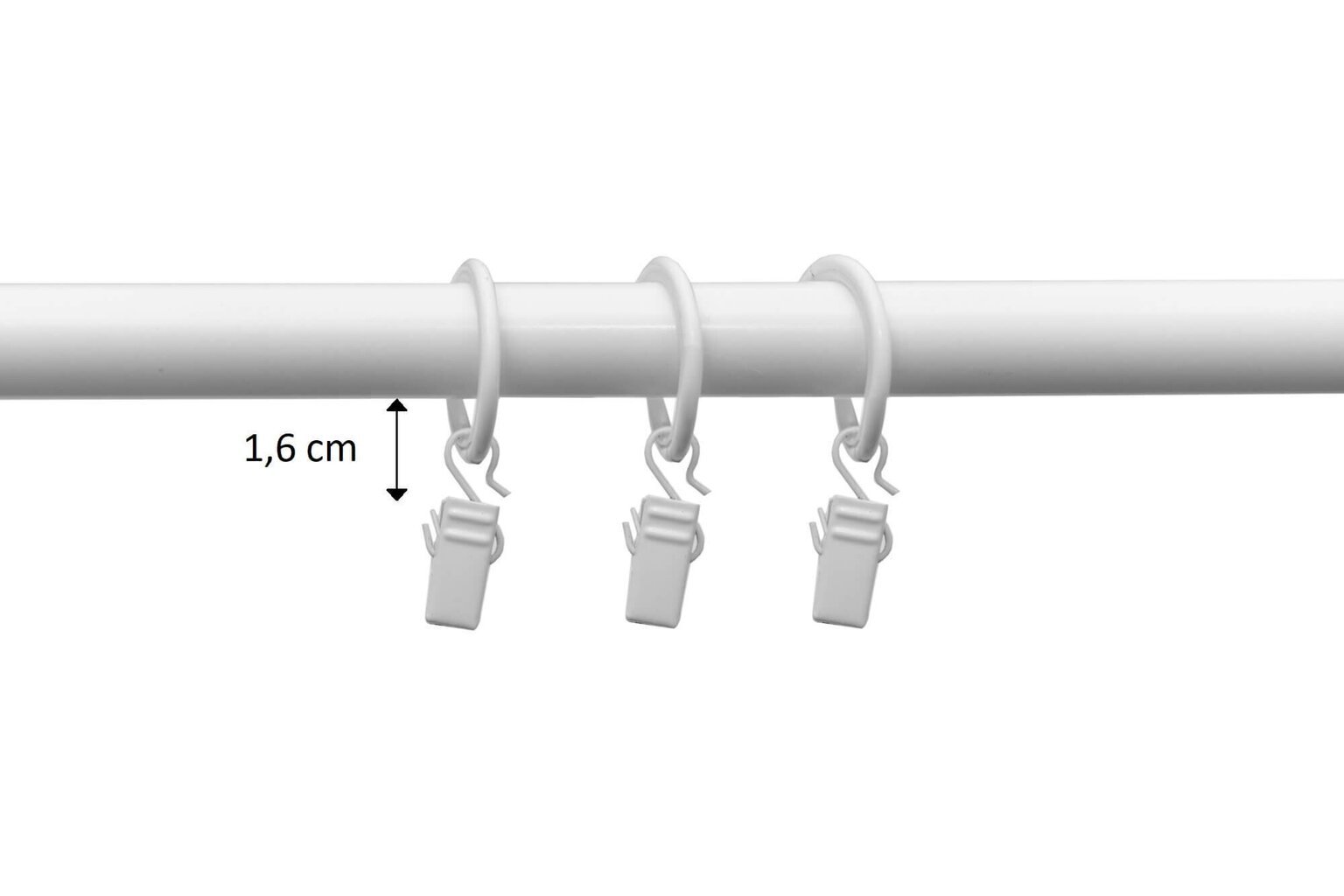 Single metal curtain rod 19 mm OLIMP, 180 cm, white painted цена и информация | Kardinapuud | hansapost.ee