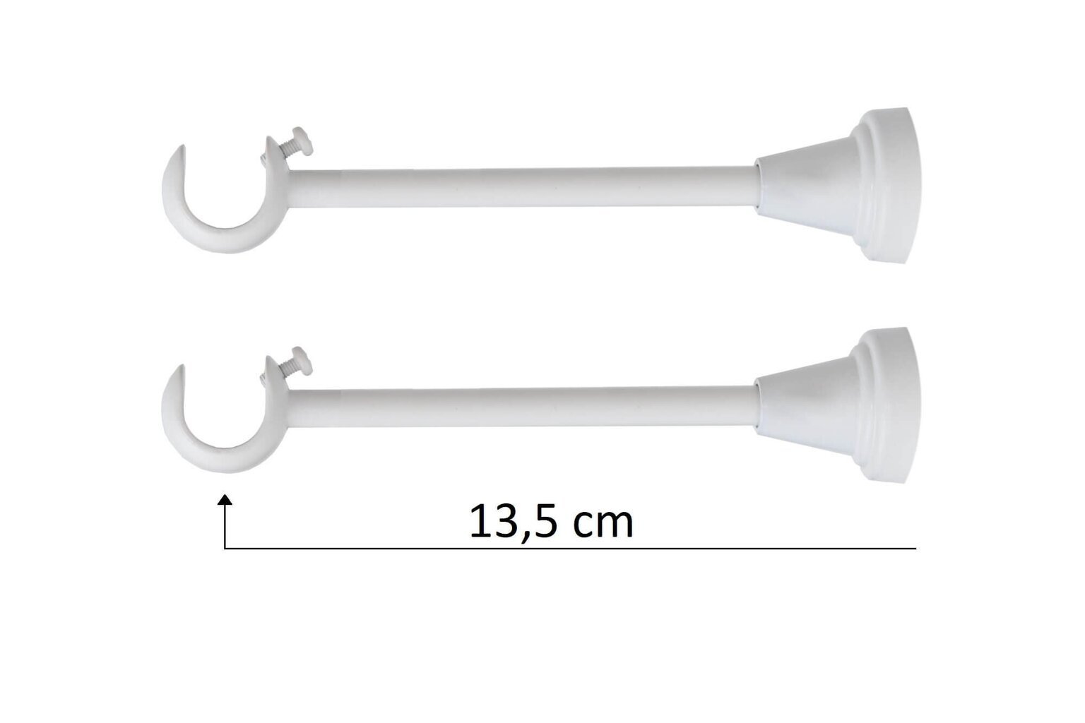 Single metal curtain rod 19 mm OLIMP, 180 cm, white painted цена и информация | Kardinapuud | hansapost.ee