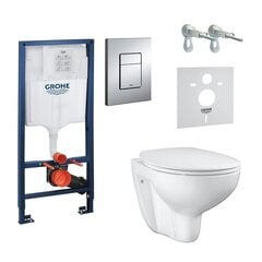 WC komplekt Grohe Bau Ceramic Rimless 39586000: wc poti raam + wc pott + aeglaselt sulguv kaas + nupp hind ja info | Grohe Vannitoasisustus | hansapost.ee