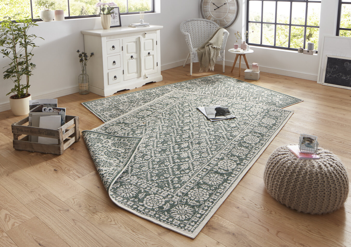 Vaip NORTHRUGS Twin Curacao Green Cream, 200x290 cm hind ja info | Vaibad | hansapost.ee