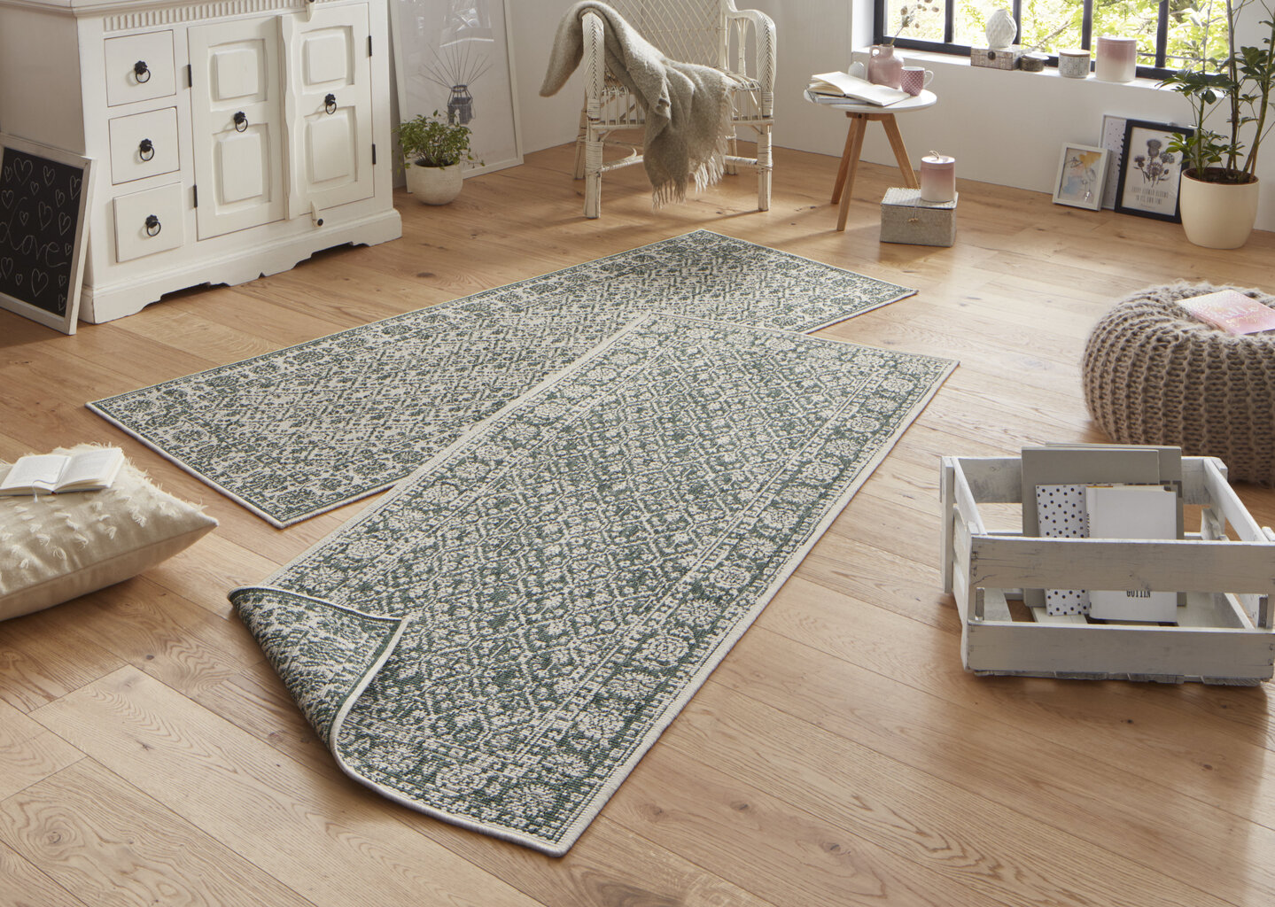 Vaip NORTHRUGS Twin Curacao Green Cream, 200x290 cm цена и информация | Vaibad | hansapost.ee