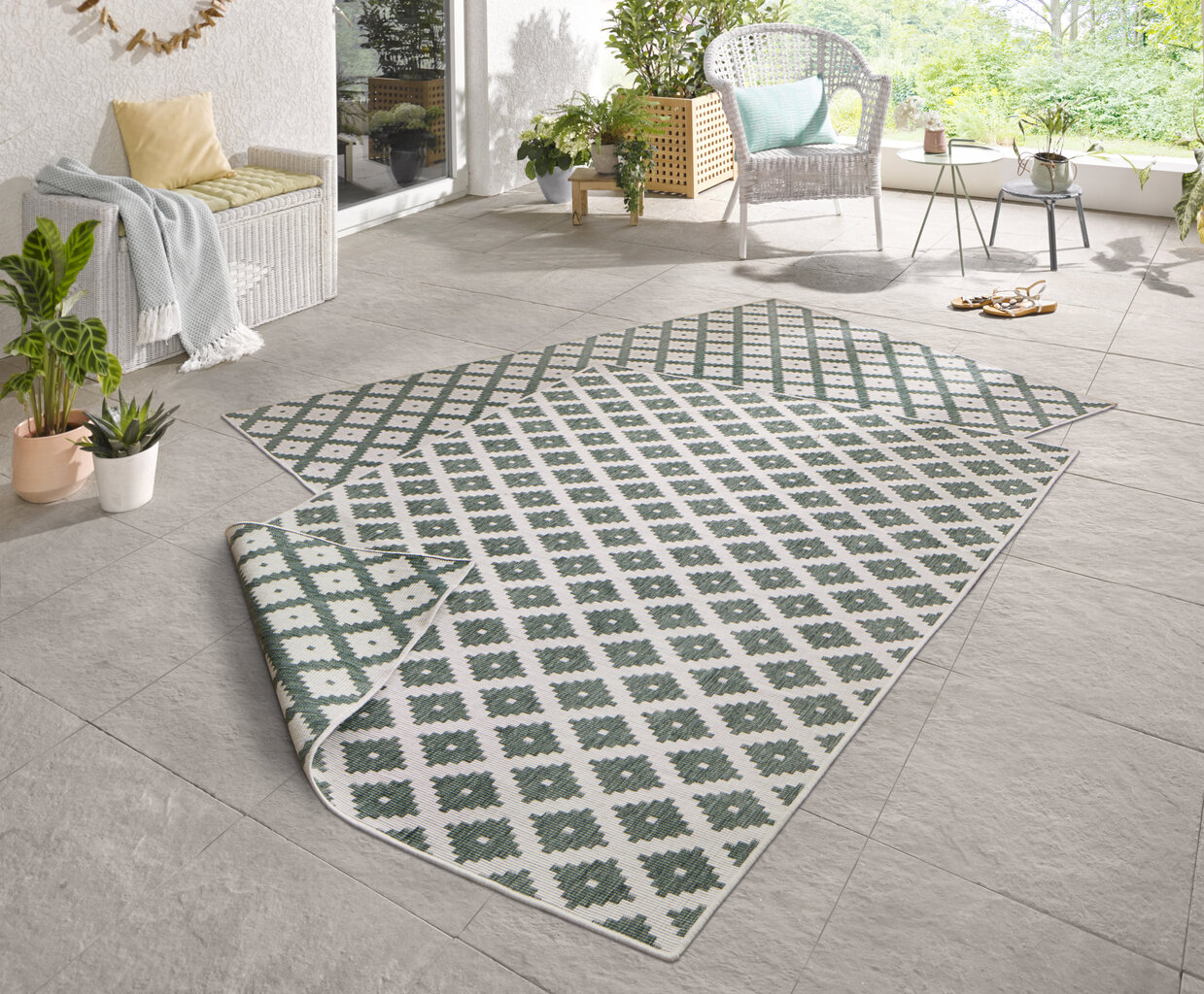 Vaip NORTHRUGS Twin Nizza Green Cream, 80x250 cm цена и информация | Vaibad | hansapost.ee