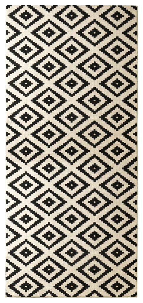 Vaip Hanse Home Hamla Diamond Black Cream, 80x300 cm hind ja info | Vaibad | hansapost.ee