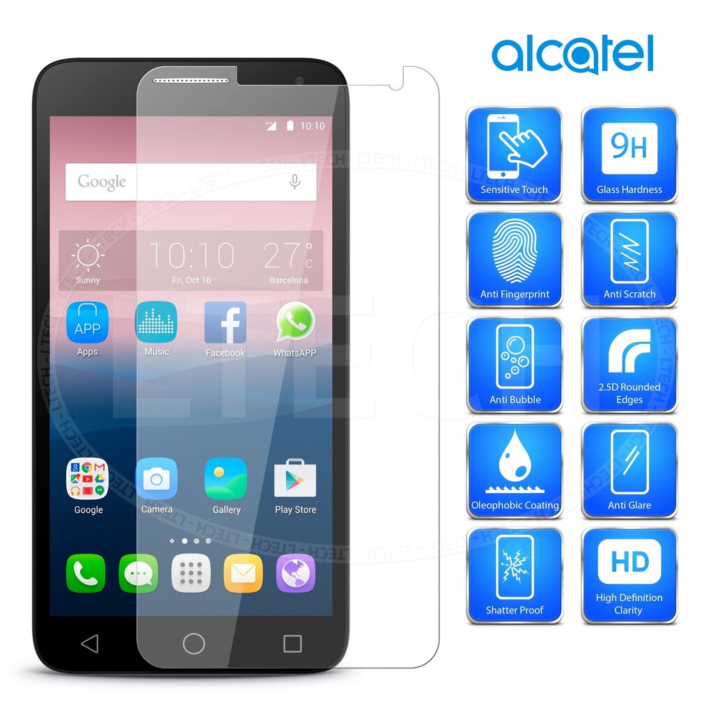 Karastatud Alcatel Pixi 4 (4.0) (4034D) ekraanikaitseklaas hind ja info | Ekraani kaitseklaasid ja kaitsekiled | hansapost.ee